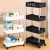 Adjustable Heights Bathroom Kitchen Organizers Cart Rolling Multi Shelf Storage Unit For Small Spaces Slim Design