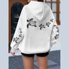 Ladies Spring Autumn Casual Hooded Long Sleeve Big Pocket Sea Turtle Printed Pullover Hoodies Sweatshirt Top