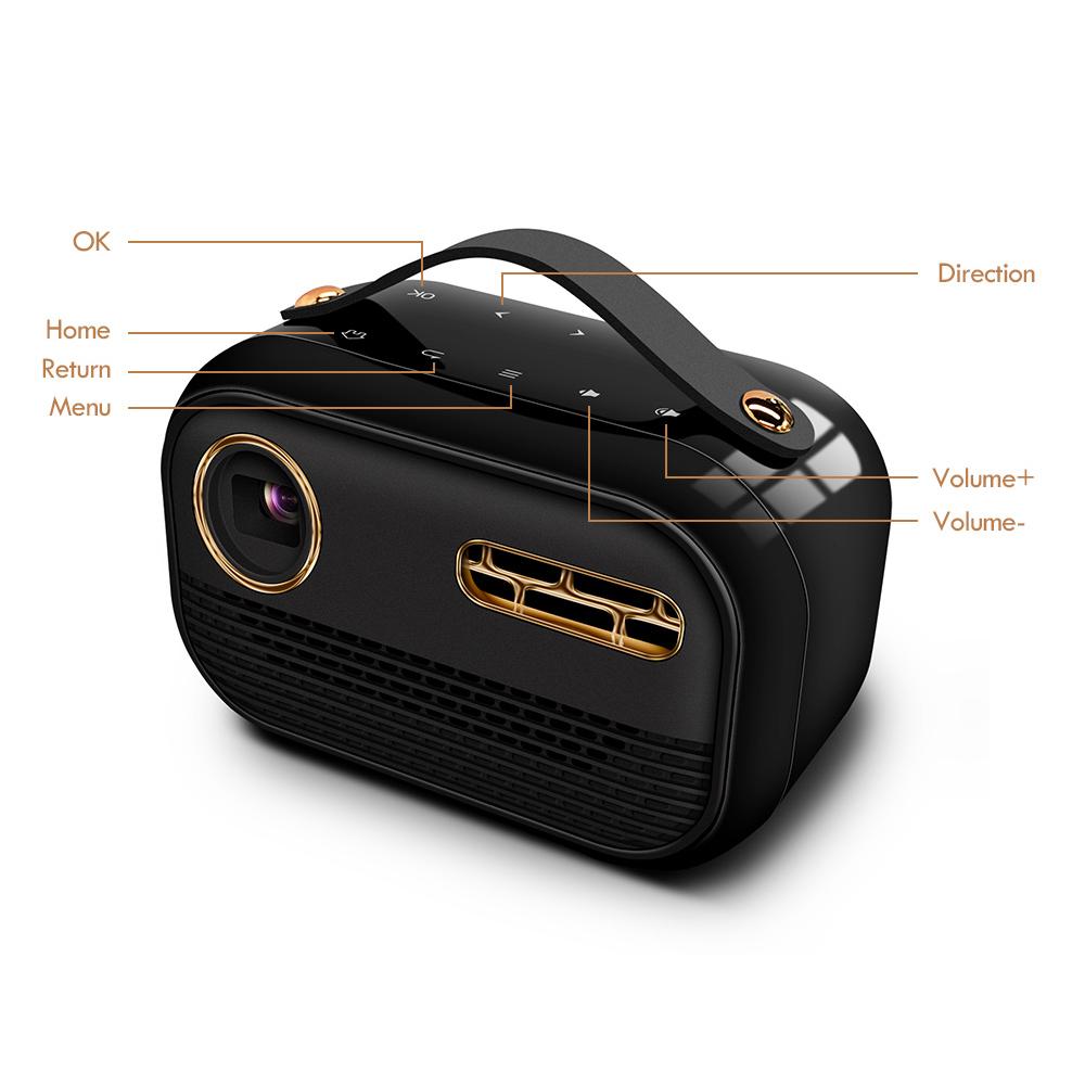 Vivicine P16 Android 9.0 Smart Pocket 3D 4K Mini Projector,Support Miracast Airplay 5G Wifi Home Video Game Proyector Beamer