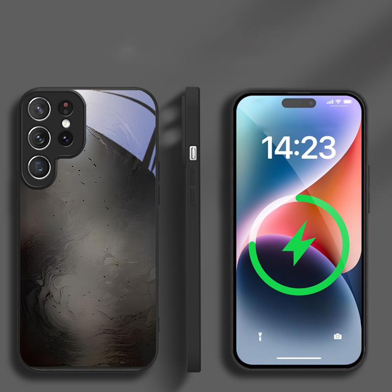 Слияние цвета и текстуры Подходит для Samsung Galaxy S25 Ultra S20 FE S21 S22+ S23 Plus S24 S26 Edge магнетизм Стекло Чехол для телефона