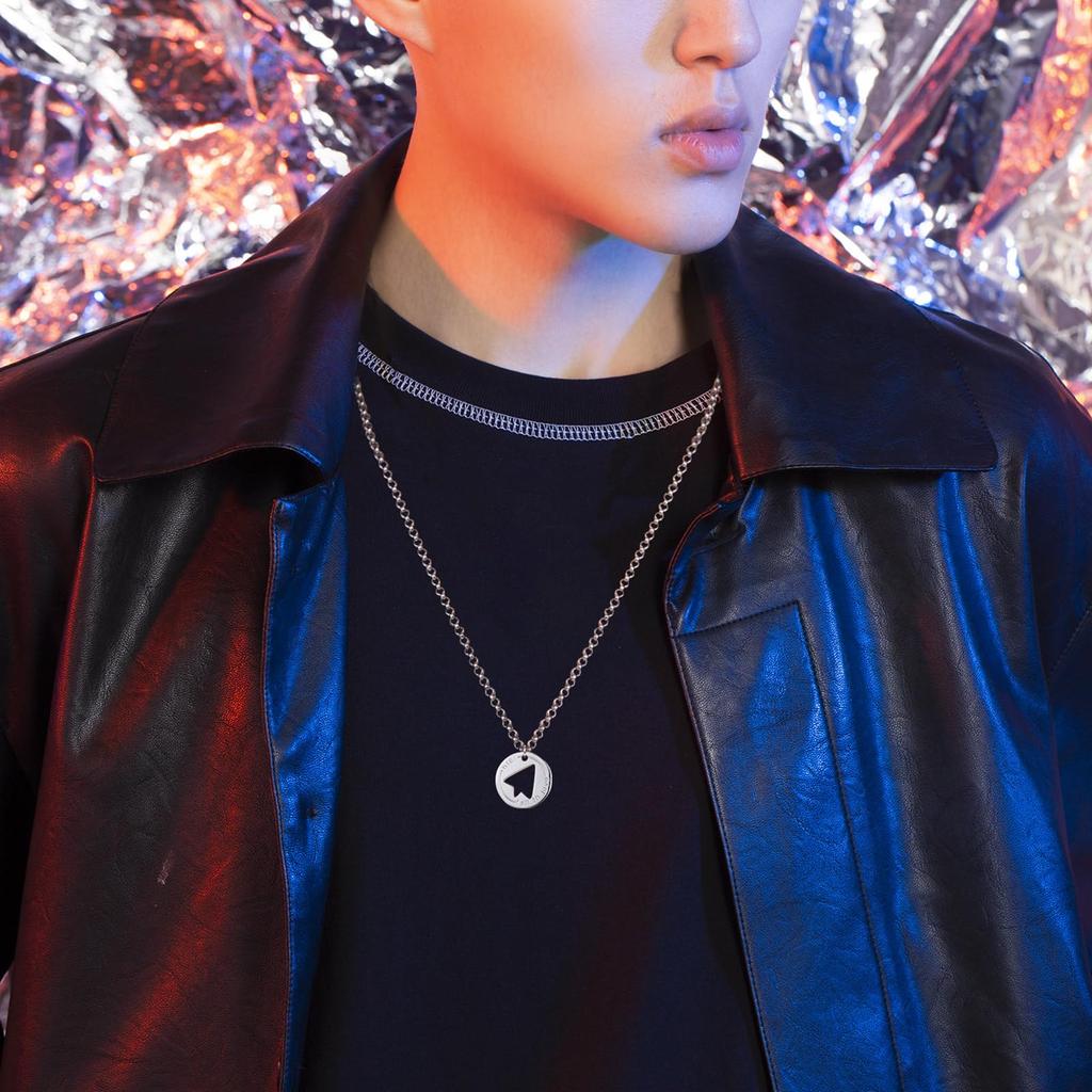 FANCIME Men's Silver Pendant Necklace, Sterling Silver Jewelry, Perfect as a White Day Gift, Boyfriend Gift, Graduation Gift, Anniversary Gift,