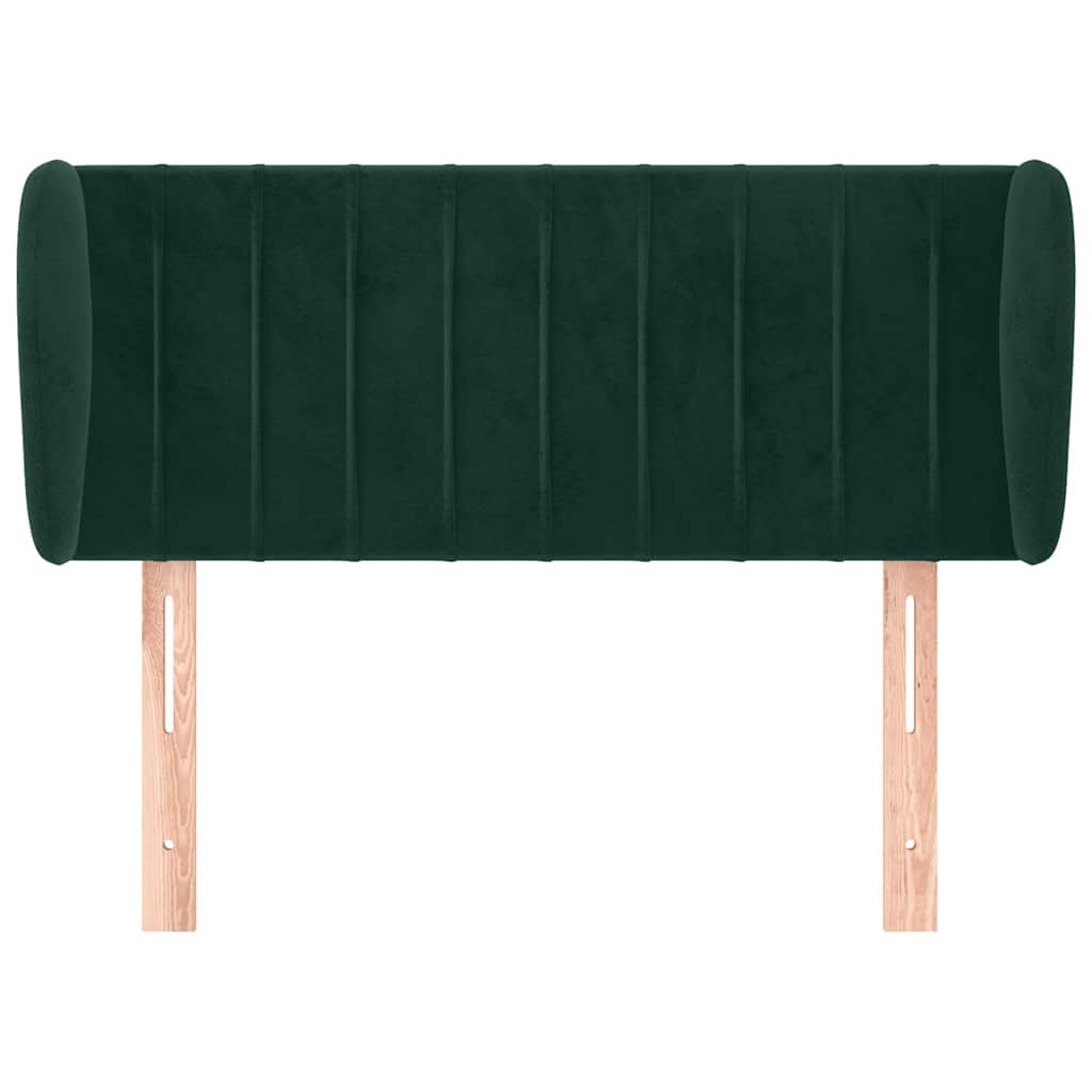 Headboard with Wingback in Dark Green 93 x 23 x 78 88 cm Velvet