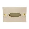 Tissue Case Portable Travel Pouch with Durable PU Leather and Snap Button for Car or Outdoor Use