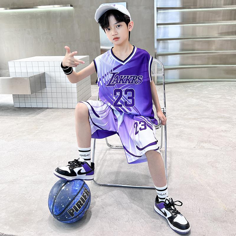 Boys' Basketball Suit Summer Youth Quick Drying Training Set
