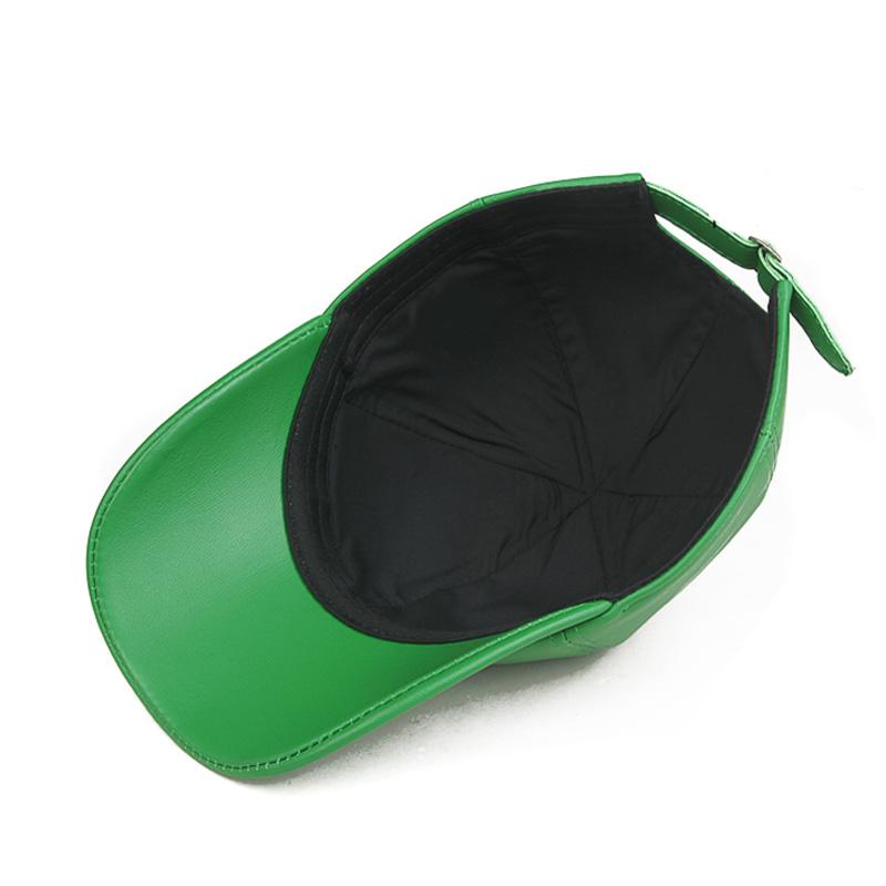 Женская зеленая бейсболка в британском стиле для гольфа, женская и мужская бейсболка из натуральной кожи, мужские повседневные хоккейные кепки с утиным языком, 56-60, регулируемая