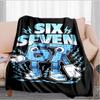 Space Adventure With Six Seven 67 Blanket Suitable for Sofas, Beds, Offices, And Camping - Perfect Gift for Halloween Christmas