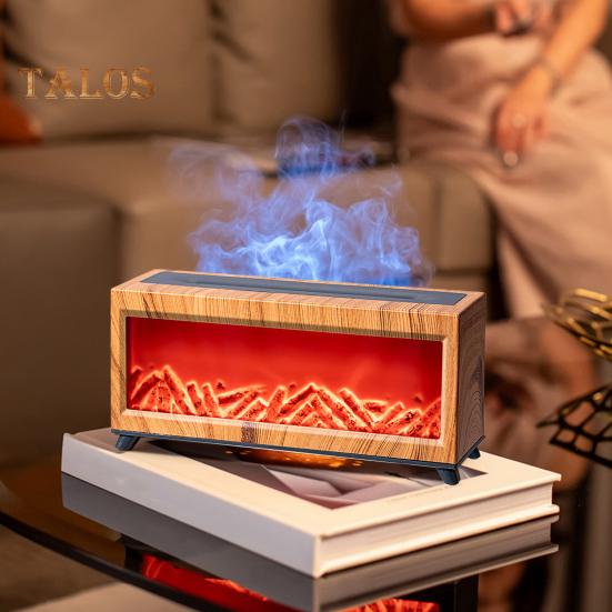 Ароматерапевтический увлажнитель воздуха, диффузор эфирных масел с функцией таймера и пультом дистанционного управления, малошумный ароматерапевтический каминный диффузор