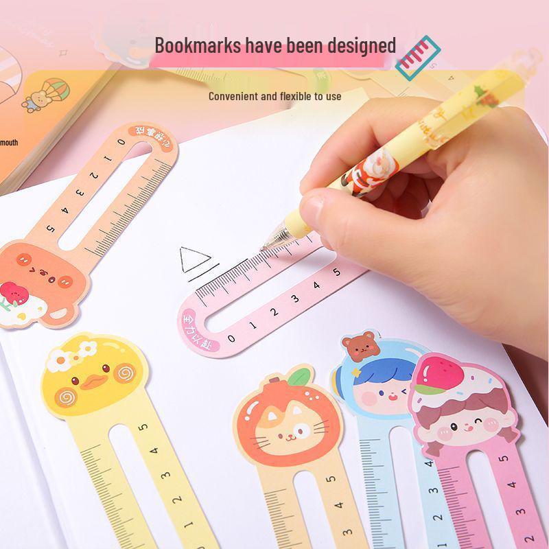 Набор милых линеек для студентов с животными - Мультяшный дизайн