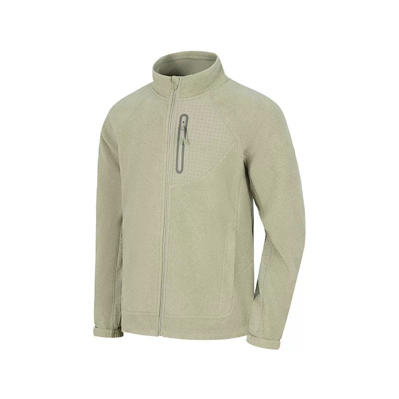 ASICS Jackets Men's Gray Green Stand Collar Moderate Other 2031F375-300
