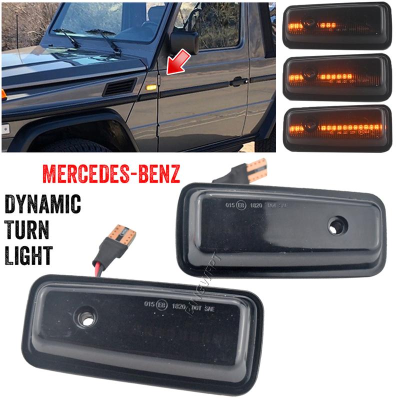 New Dynamic LED Side Marker For Mercedes-Benz W461 W463 G-Class G500 G550 G55 G63 G65 1986-2002 Side Marker Lamp