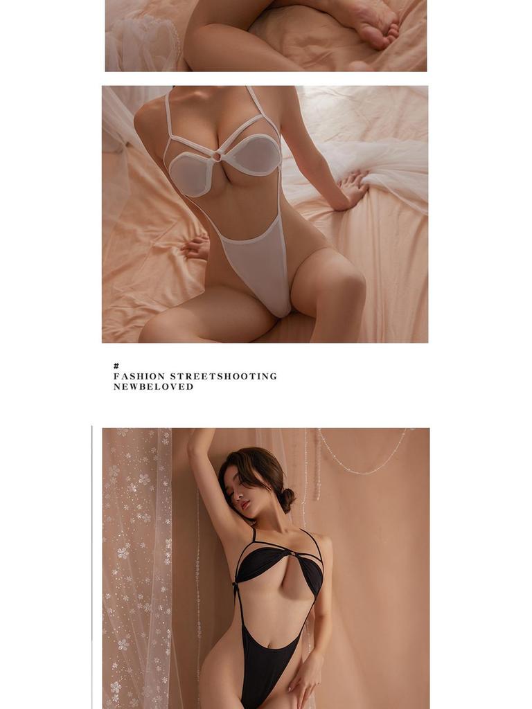 Эротичный боди-комбинезон на шнуровке с вырезами 'Соблазн'