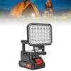 LED Work Light Battery Powered Handheld Flashlight with Dual USB Ports Cordless Lamp for Outdoor Camping Fishing Emergency