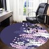 1pc Floral Pattern Office Round Area Rug, Indoor Mat Suitable For Office, Under Office Chairs Bedroom Living Room Home Decor, Room Deco