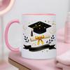 Multi-color graduation season ceramic cup creative gift mug large capacity coffee water cup