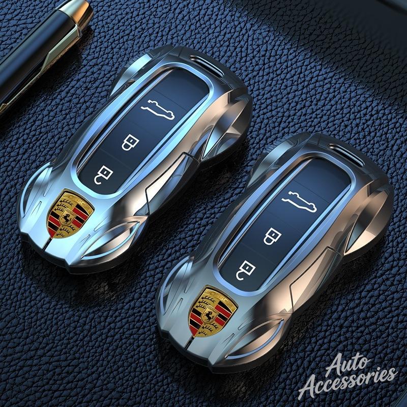 Zinc Alloy Car Key Case Cover Shell Fob For Porsche Panamera Macan 718 Taycan 911 Cayman Boxster 9ya 971 Car Styling Accessories DNPQR1