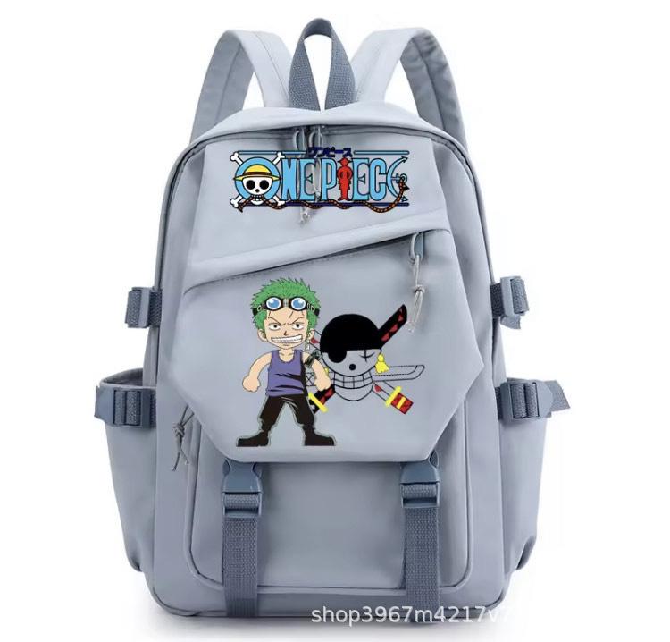 One Piece Luffy Backpack for Teens Boys Girls, Anime Cosplay School Bookbag College Student Travel Daypack Large Capacity Shoulder Bag Vintage Gift