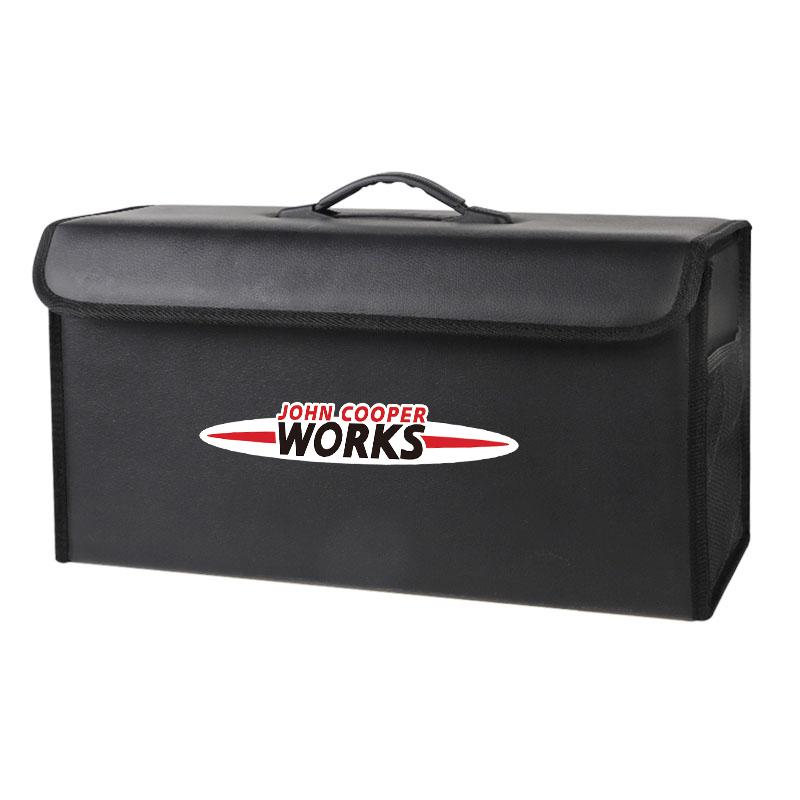 Car Emblem Storage Box Foldable Auto Trunk Organizer Bag For MINI WORKS One Cooper JCW R60 R59 R58 R57 R56 R55 R53 R52 F55 F56.