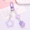 Hollow Pentagram Y2K Star Keychain Bell Pendant Cute Charm Key Ring Handbag Lanyard Accessories Car Hanging Trinket Key Holder