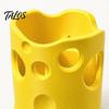 Talos 3D-печатный держатель для ручек в виде сыра, настольный органайзер большой емкости с гладкими краями и съемными разделителями, коробка для хранения канцелярских принадлежностей для ручек и карандашей