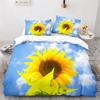 Пододеяльник Подсолнух Микрофибра Рустикальный Цветочный Чехол для Одеяла Тема Природы Желтый Цветок Комплект Постельного Белья Твин Кинг Для Детей Взрослых
