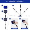 11pcs Windshield Cleaner Tool, Car Window Cleaning Wash Kit with 6 Reusable Microfiber Pads 2 Spray Bottles and Extendable Hand