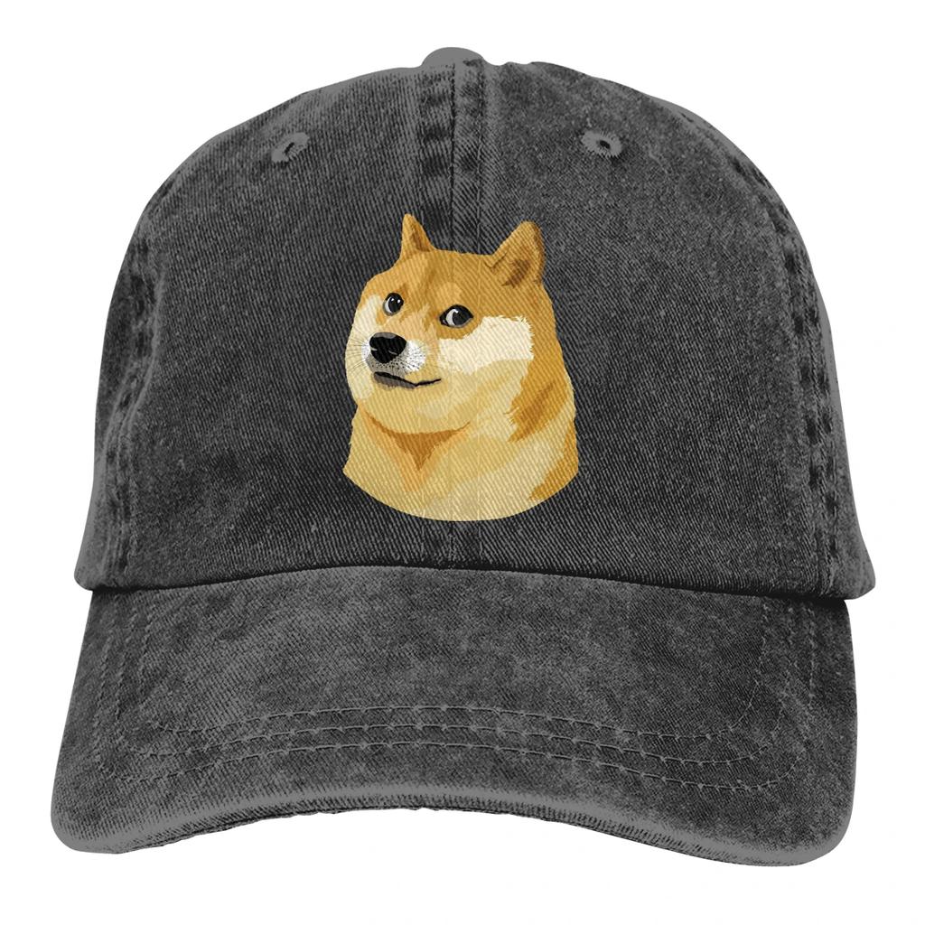 Doge Кепка Бейсболка Козырек Спорт Унисекс Уличная На заказ Dogecoin Смешные Bitcoin Кепки