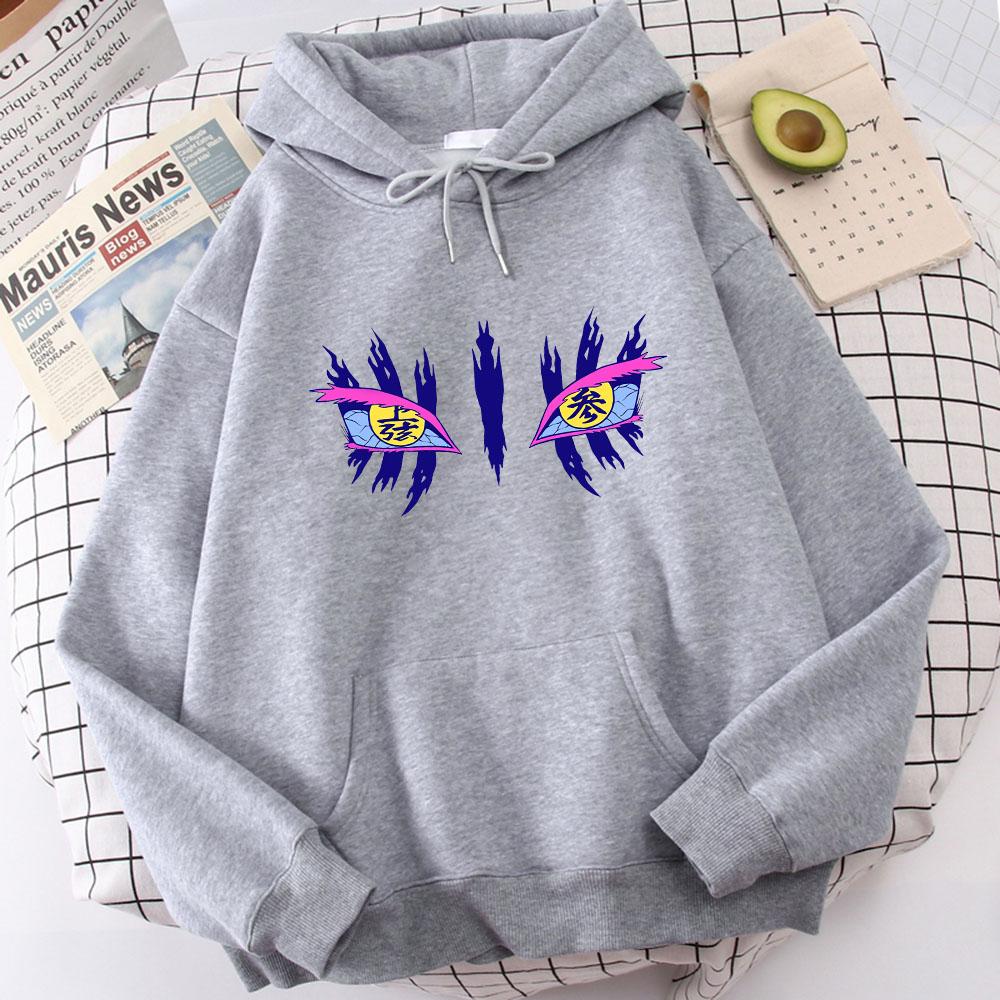 Женская толстовка с длинными рукавами Demon Slayer Akaza Eyes аниме с рисунком женская индивидуальная толстовка в стиле Харадзюку одежда