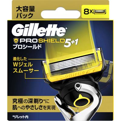 Бритвы Gillette ProShield 8 с выталкивателем лезвий для мужчин. Поместите использованное лезвие в пустое место в футляре и нажмите на