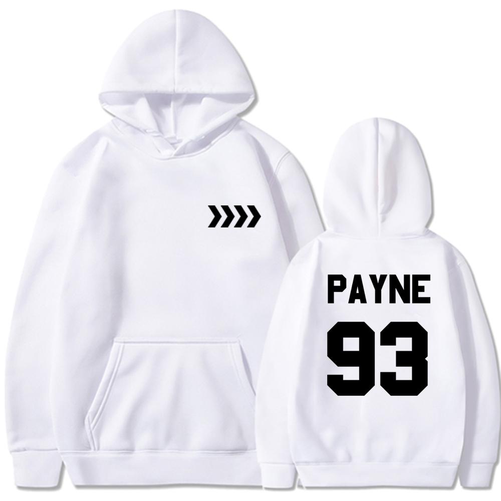 Number-name Men Hoodie Classic Hooded Pullover, Arrow Chest & PAYNE 93 Back Graphic, Cozy Fleece Sweatshirt for Sport Outdoor Casual Outfits