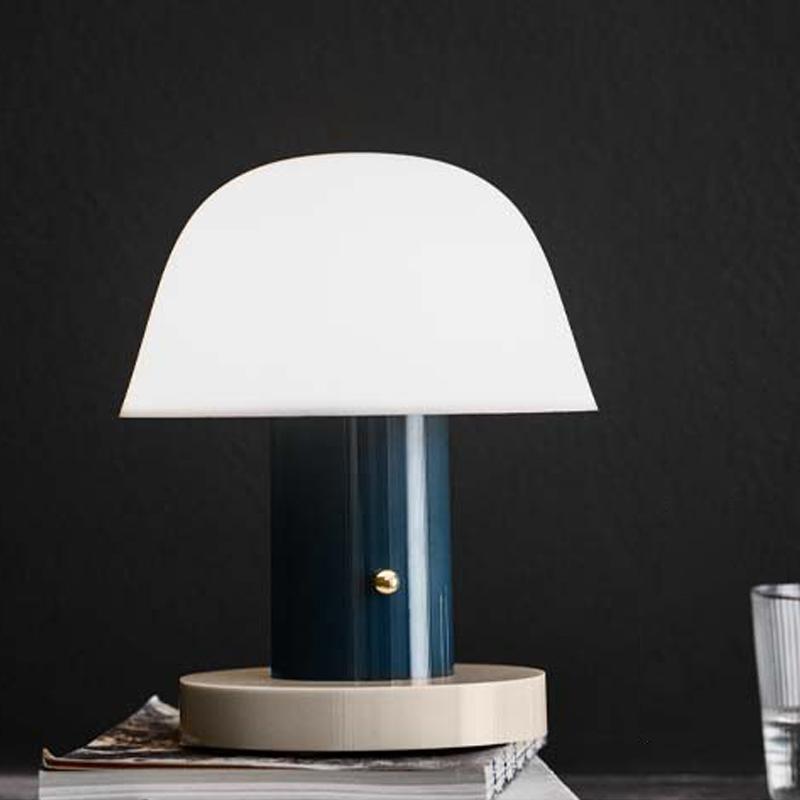 Led Mushroom Table Lamp Rechargeable Small Mushroom Night Light for Bedroom Living Room Restaurant Decorate Indoor Table Lights