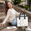 Elegant Floral Printed Tote Bag Portable Casual Daily Use Shoulder Bag for Women Lightweight Travel Shopping Handbag