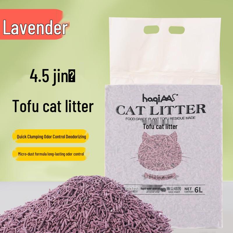 Green Tea Tofu Cat Litter 6L - Flushable, Dust-Free, Deodorizing Mixed Plant Formula