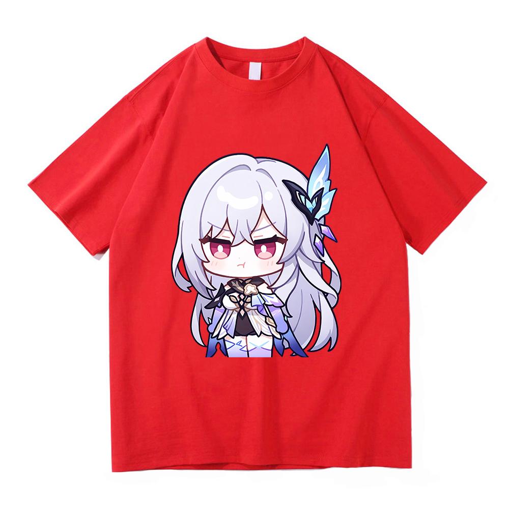 Футболка Genshin Impact Skirk Горячая Мода Мужская/Женская Эстетичная Смешная Милая Графическая Футболка Высокого Качества Повседневные Хлопковые Футболки