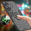Для Poco F6 Чехол Чехол XiaomiPoco F6 Capas Новый Противоударный Телефон Задняя Броня PC Бампер Магнитный Держатель Кольцо Чехол Poco F6 Fundas