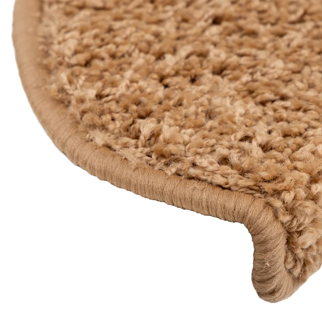 Stair Treads 10 pcs 65 x 21 x 4 cm Beige Semi Round Large