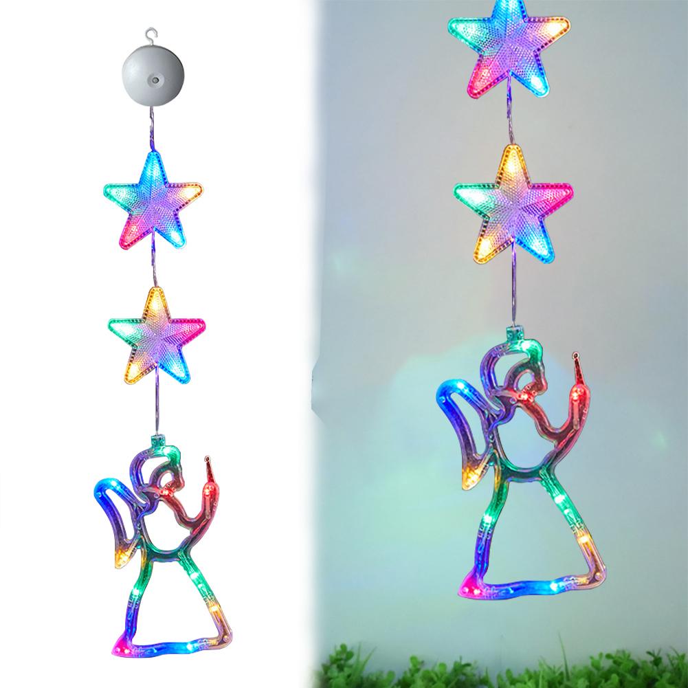 1/3pcs Christmas Lights LED String Lights Fairy New Year Window Light with Suction Cup For Home Window Bedroom Christmas Decor