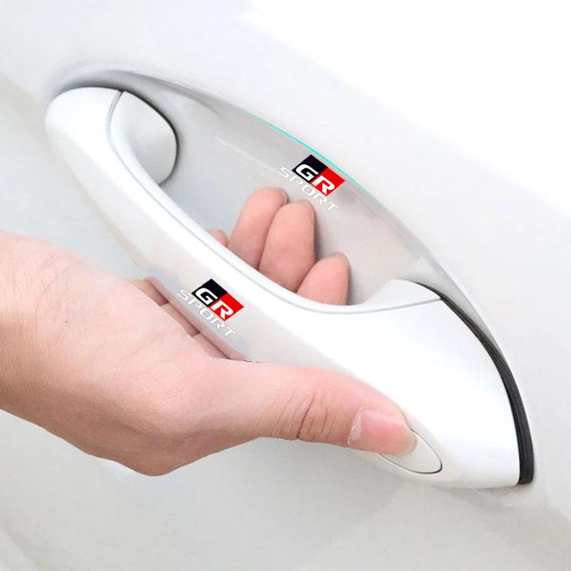 8 шт., Стайлинг автомобиля, прозрачная дверная ручка, защитная пленка для чаши, наклейка, пленка для Toyota GR Sport CHR Yaris Hilux Rav4 Supra