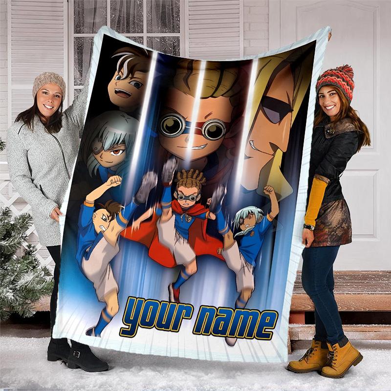 Customiz Name Personality Inazuma Eleven Blanket Soft&Warm Office Bed Travel Lunch Break Blanket,Gift All Seasons