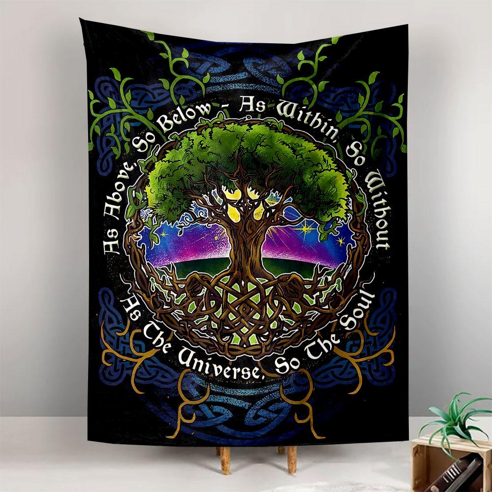 As Above So Below Tapestry Wall Hanging, Universe Soul Mystic Quote Art, Spiritual Wall Decor for Bedroom Living Room Dorm