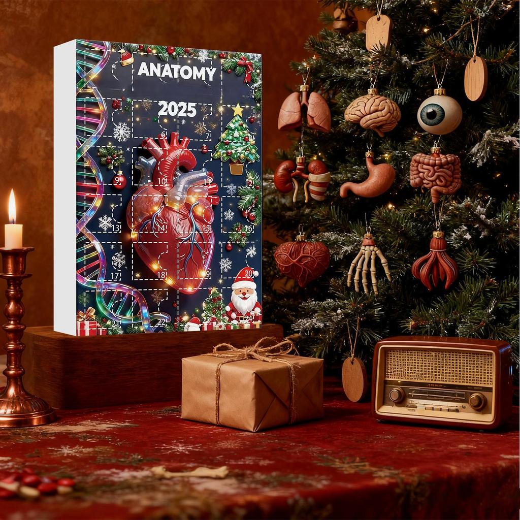 Адвент-календарь на тему науки 2025 24 дня обратного отсчета Украшения Подвески для рождественской елки Украшения Подарок доктору Домашний декор