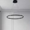 OptiQ Round - modern hanging lamp 15W LED 60 cm ring black
