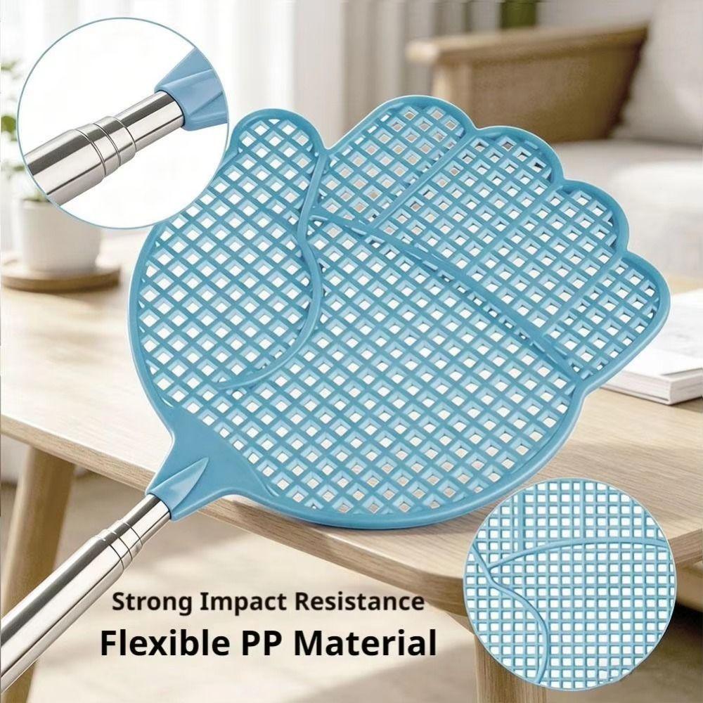 5Pcs Retractable Palm Shaped Fly Swatter Durable Extendable Bug Swatter  Kitchen Use