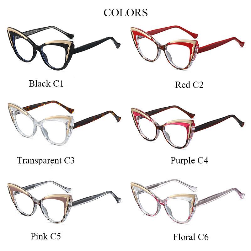 Очки «кошачий глаз» с защитой от синего света для женщин +3,25 +5,75