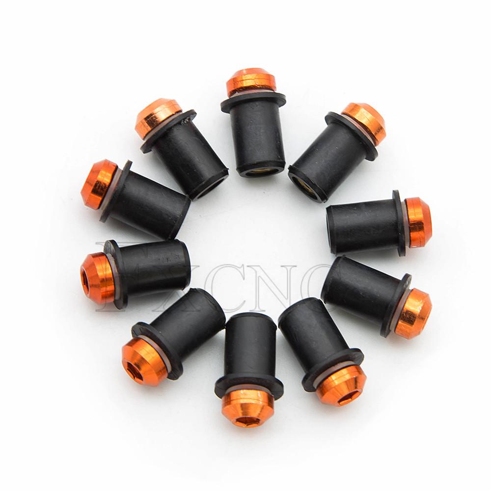 10 шт. 5 мм комплект болтов для ветрового стекла для Kawasaki Z900 Z750 Z800 Z650 VERSYS 300 650 1000 ZX6R ZX7R ZX10R ZX14R ZZR