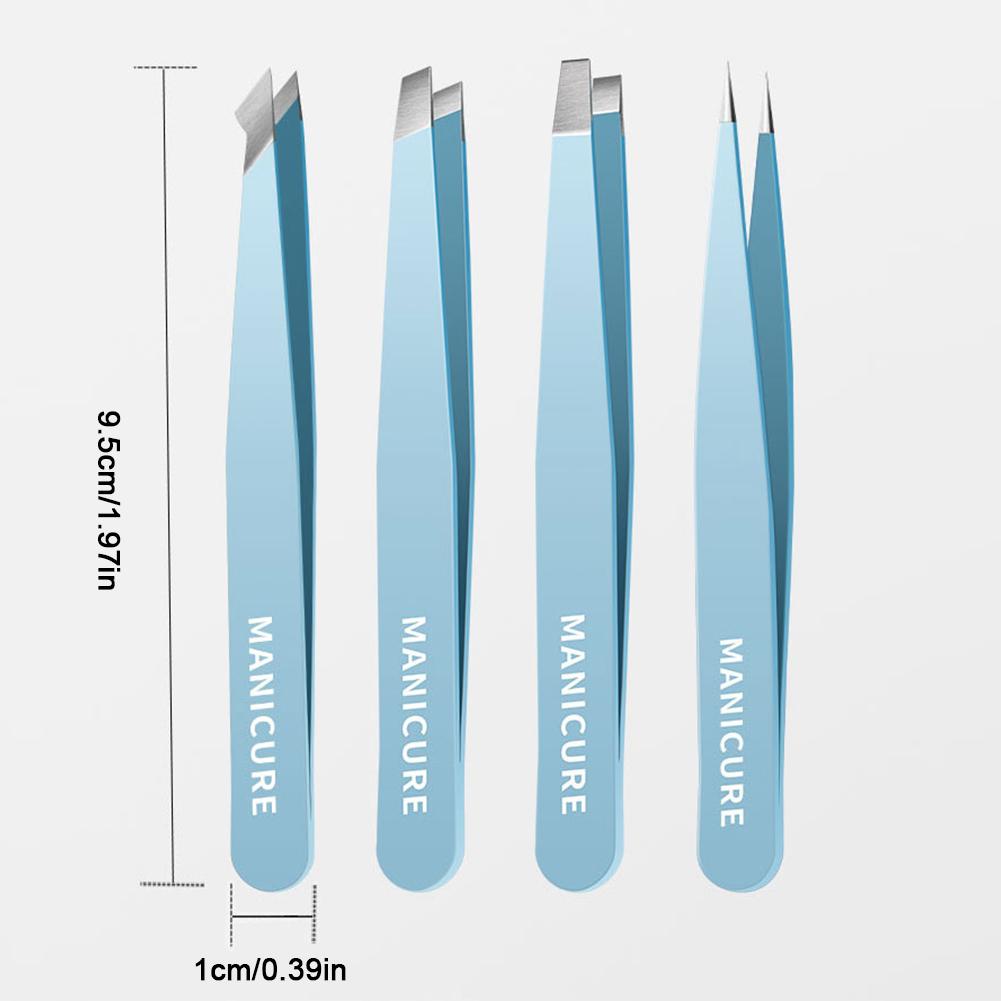 2/4 шт. Инструменты для красоты Набор пинцетов для бровей из нержавеющей стали Клипса для удаления волос на лице Ресницы Брови Пинцет Профессиональный для начинающих