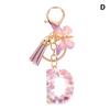 A-Z Dreamy Sequin Letters Keychain For Women Tassel Butterfly Pendant Initial Keyring Purse Suspension Bags Charms Car Key Chain