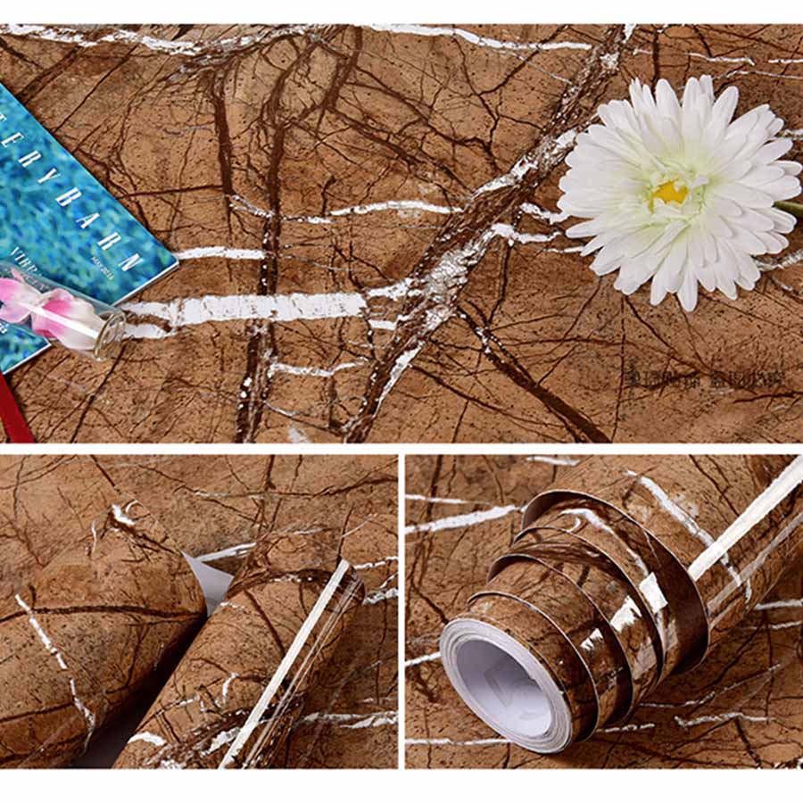 Сделай сам Мраморная декоративная пленка Ванная комната Самоклеящиеся обои для стен Ремонт мебели Кухонная столешница Водонепроницаемые обои