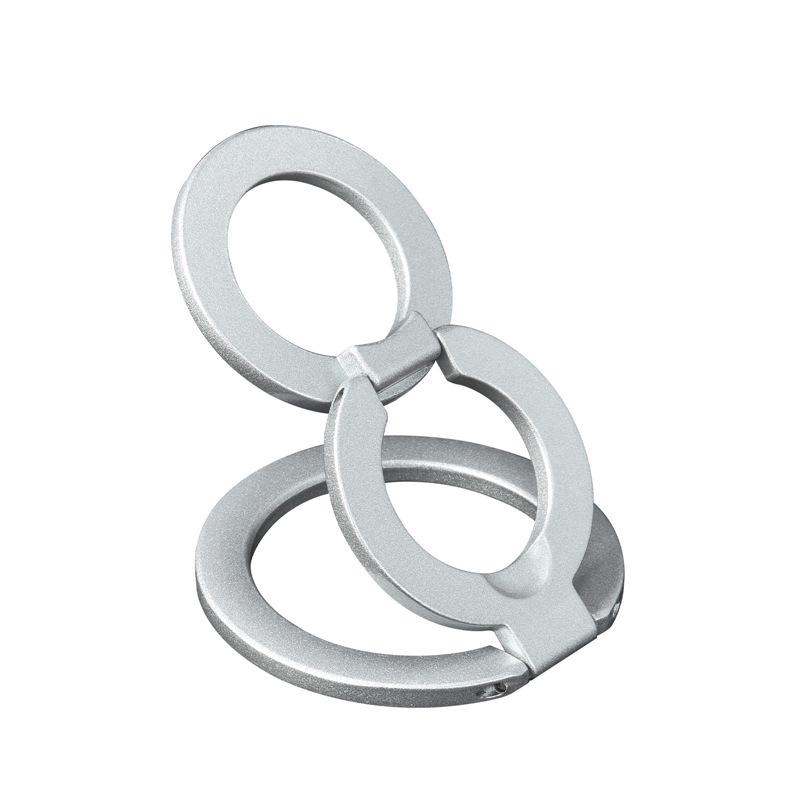Universal Double-Sided Magnetic Phone Holder Ring - Foldable Desktop Stand for Streaming & Gym Use