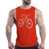 Summer Adult Men'S Casual Sports Crew-Neck Vest Creative Bike 2d Print Trend Comfortable Simple Breathable Sleeveless T-Shirt