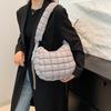 2025 New Pleated Cloud Bag Women's Shoulder Strap Adjustment Messenger Bag Fashion Down Cotton Clothes Underarm Dumpling Bag